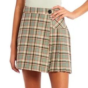 NWT Jolt plaid wrap skirt size XL